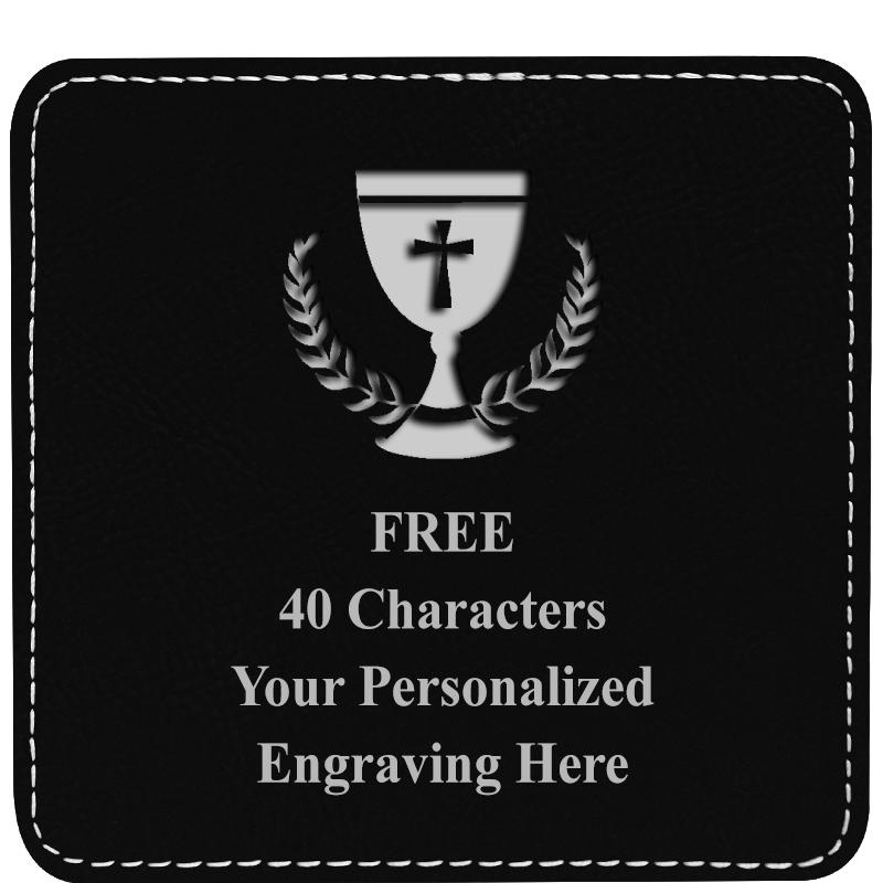 4" COASTER LEATHERETTE