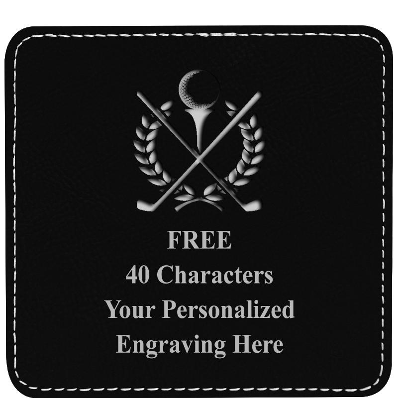 4" COASTER LEATHERETTE