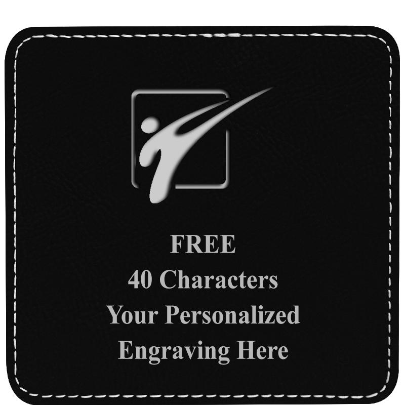 4" COASTER LEATHERETTE