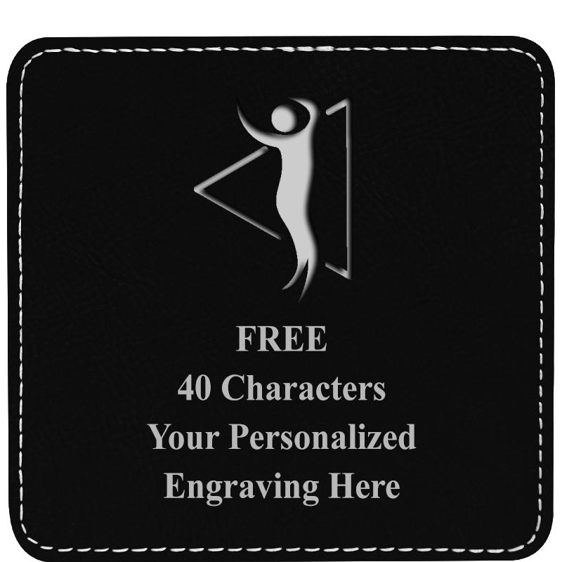 4" COASTER LEATHERETTE