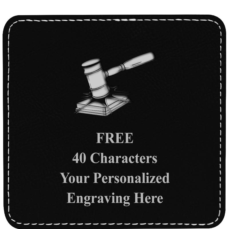 4" COASTER LEATHERETTE