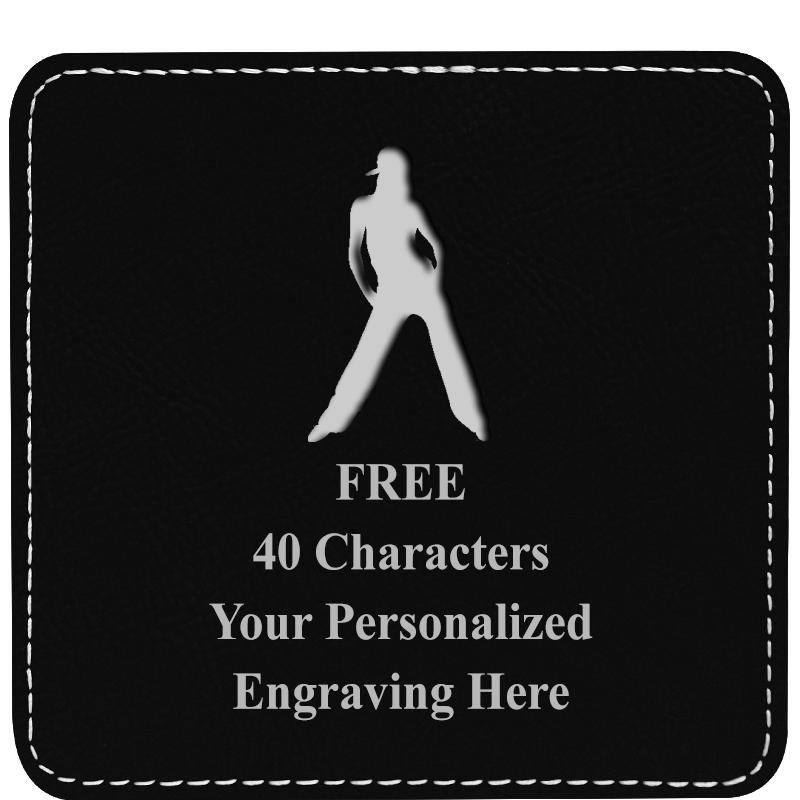 4" COASTER LEATHERETTE