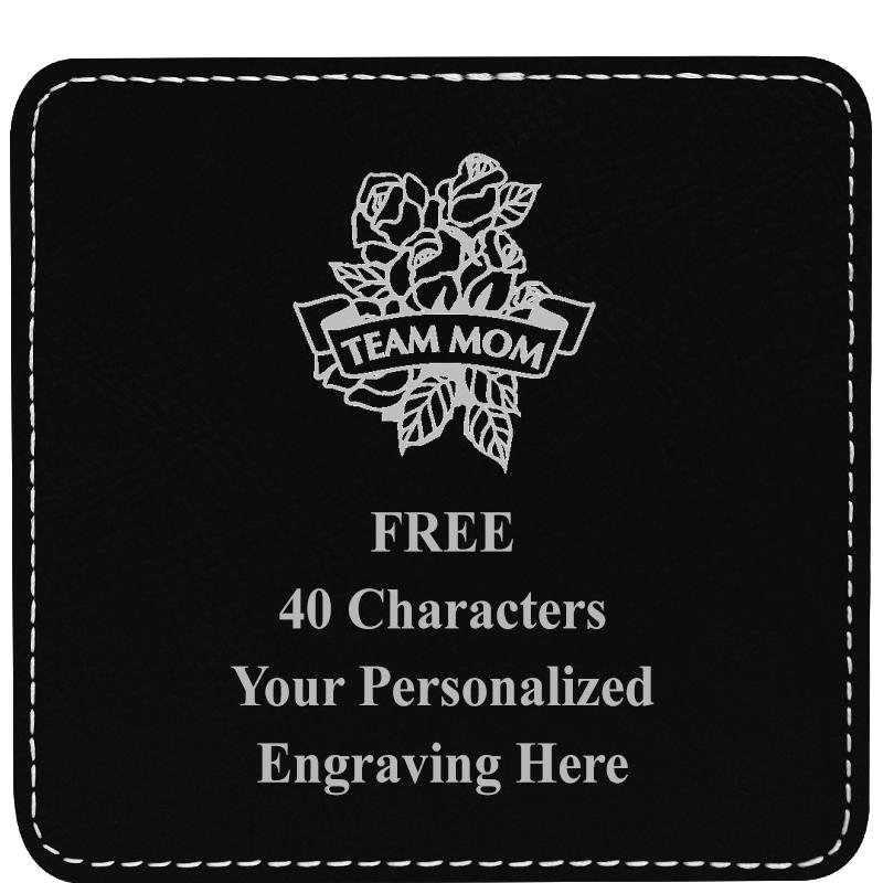 4" COASTER LEATHERETTE