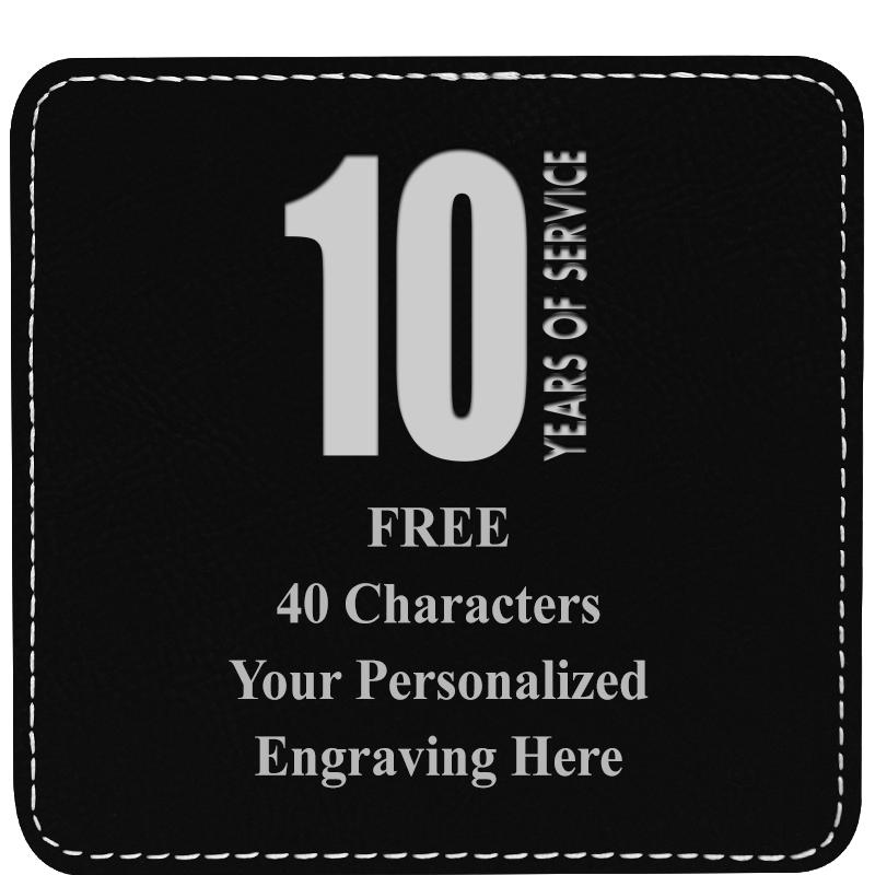 4" COASTER LEATHERETTE