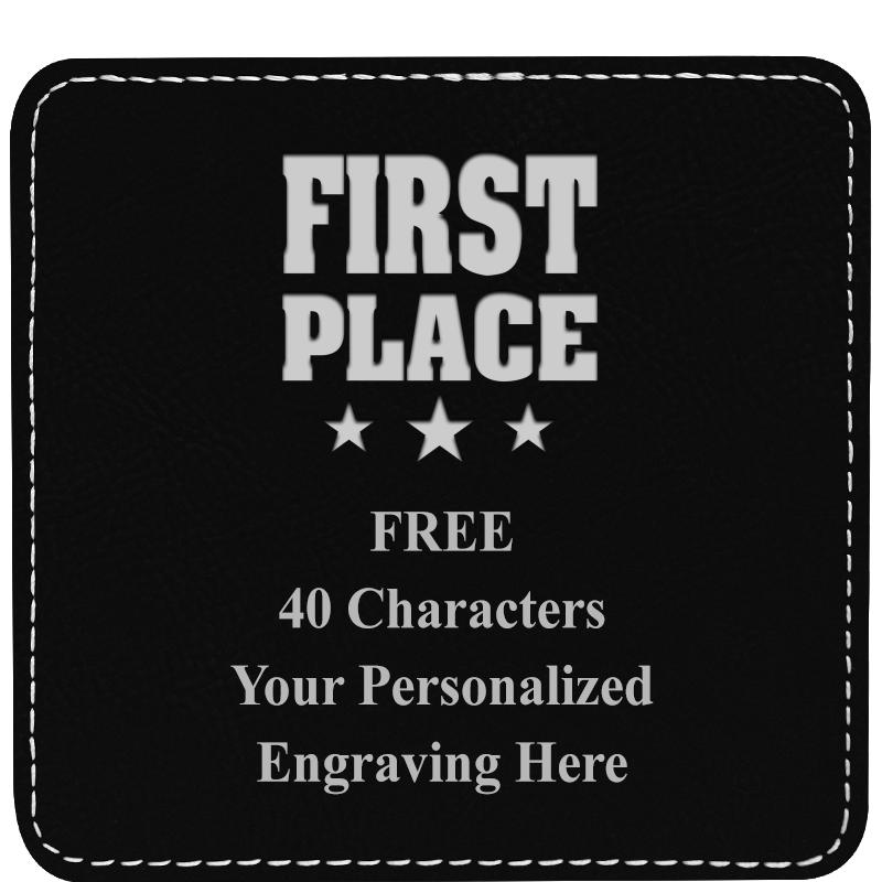 4" COASTER LEATHERETTE