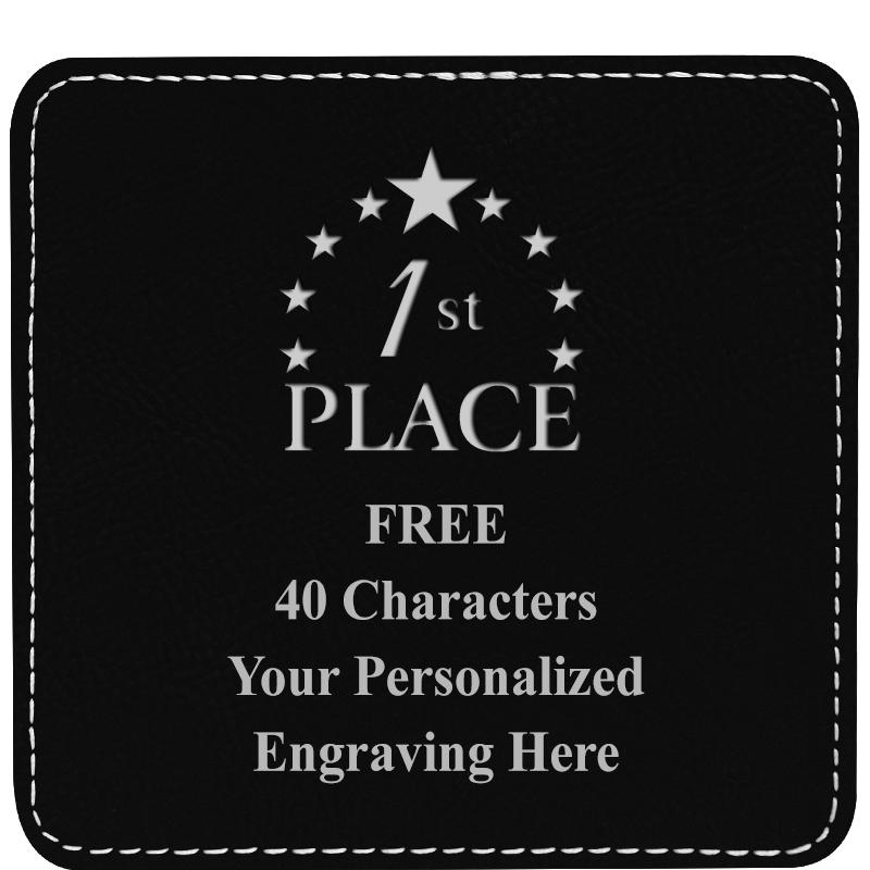 4" COASTER LEATHERETTE