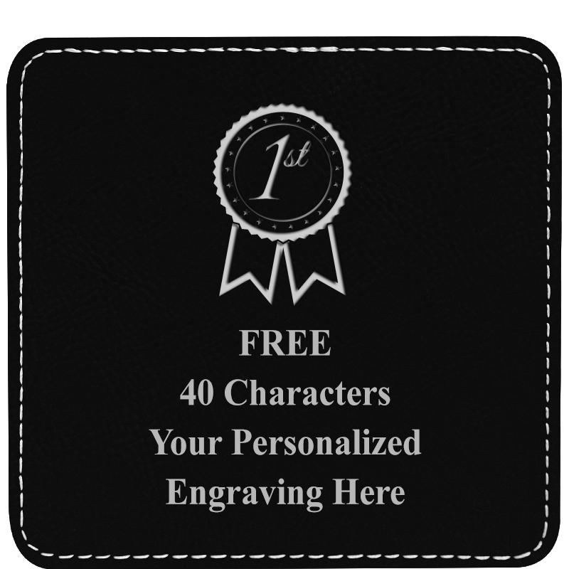 4" COASTER LEATHERETTE