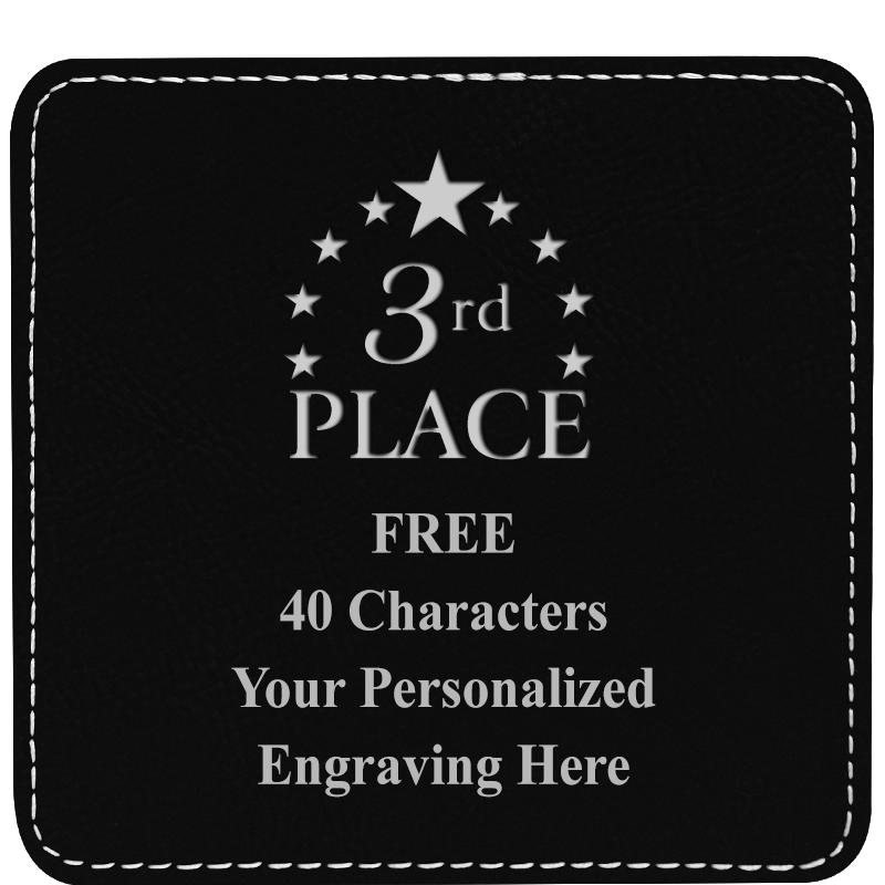 4" COASTER LEATHERETTE