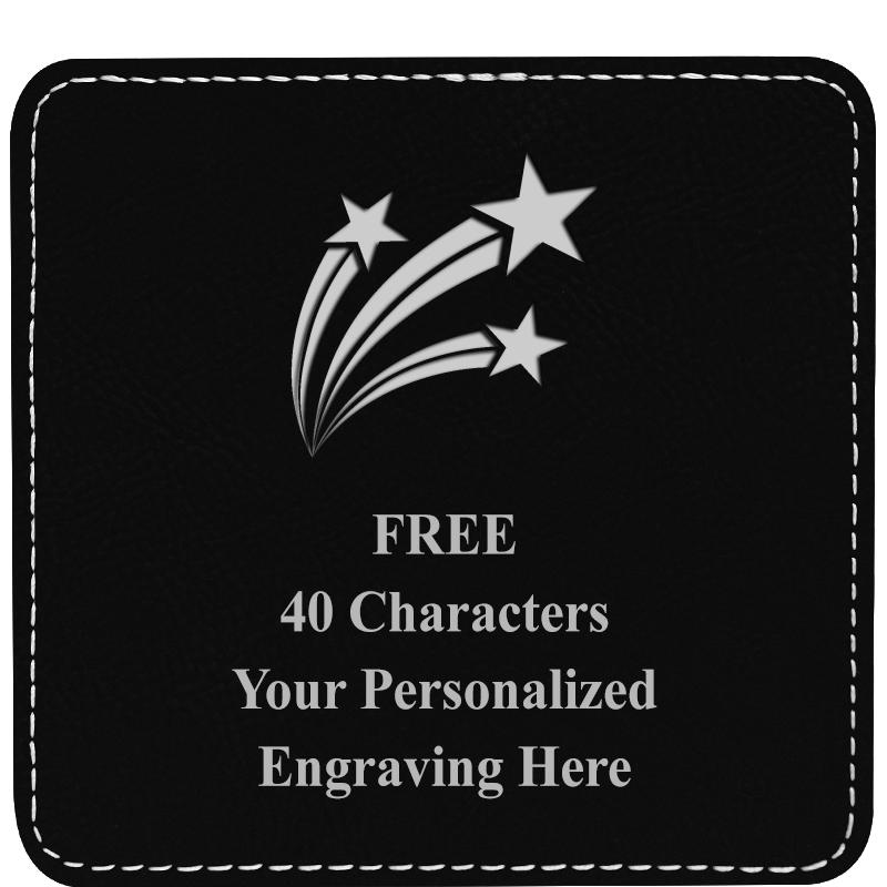 4" COASTER LEATHERETTE