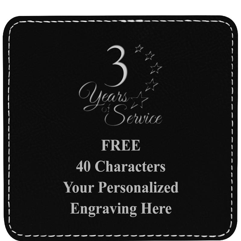 4" COASTER LEATHERETTE