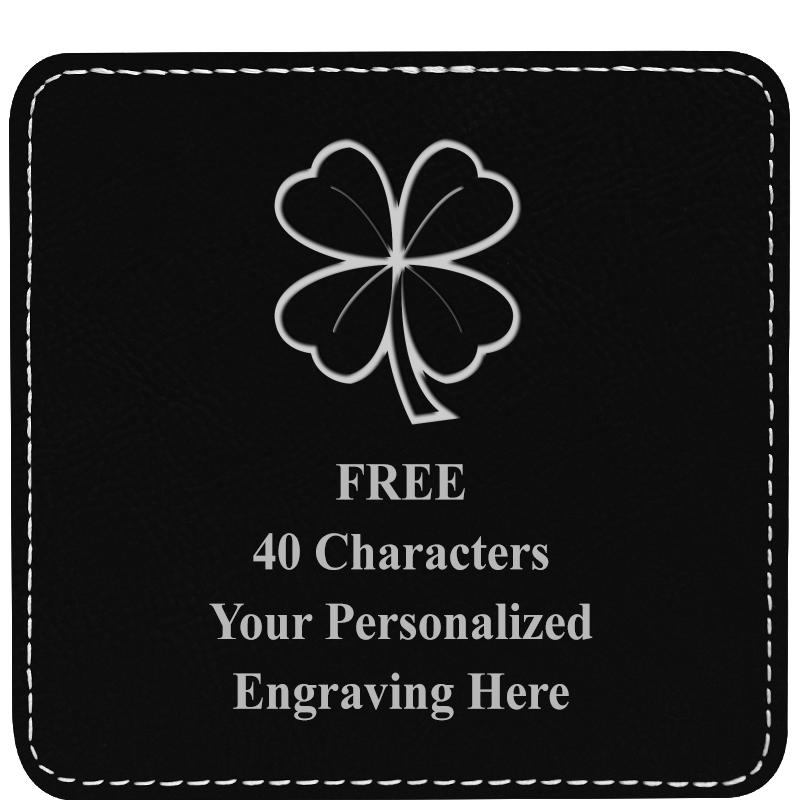 4" COASTER LEATHERETTE