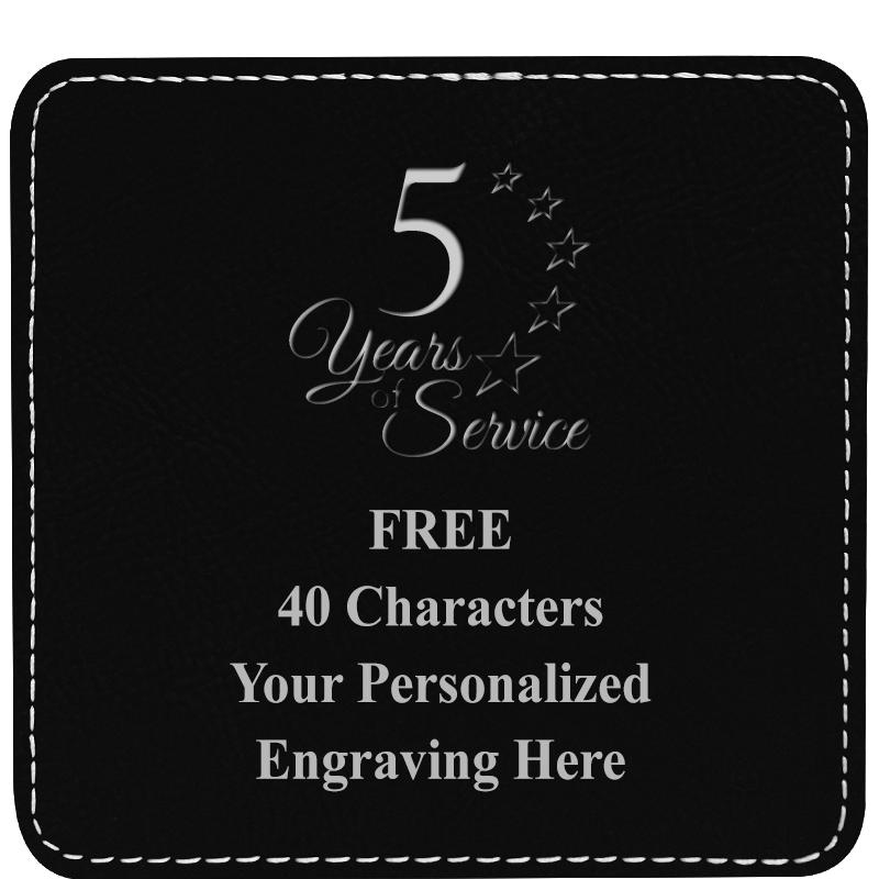 4" COASTER LEATHERETTE