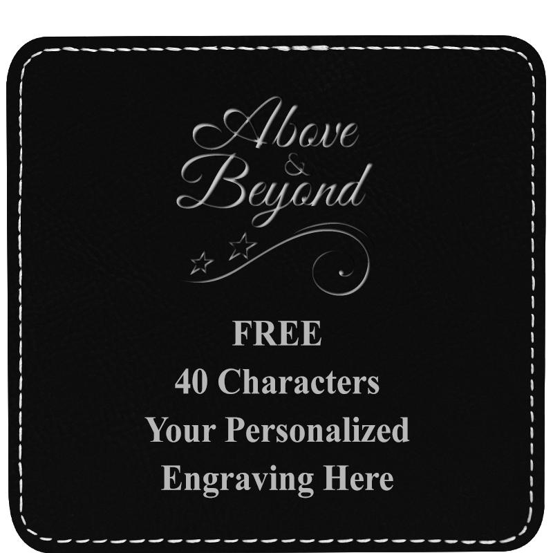 4" COASTER LEATHERETTE