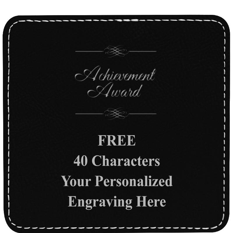 4" COASTER LEATHERETTE