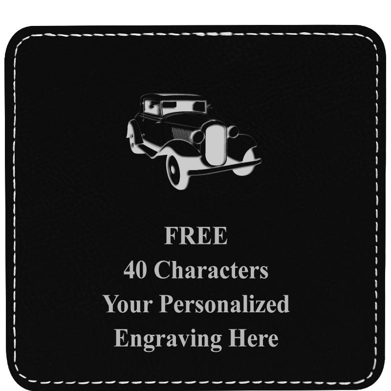 4" COASTER LEATHERETTE