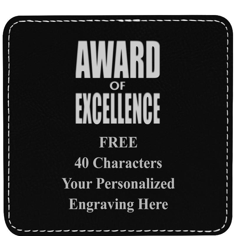 4" COASTER LEATHERETTE