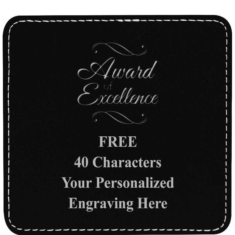 4" COASTER LEATHERETTE