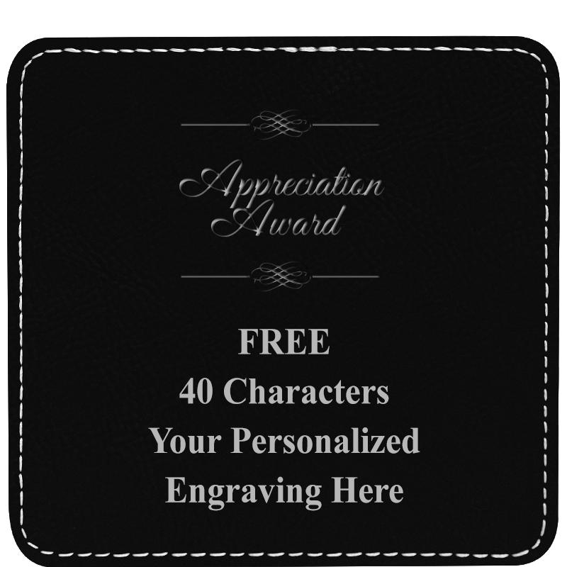 4" COASTER LEATHERETTE