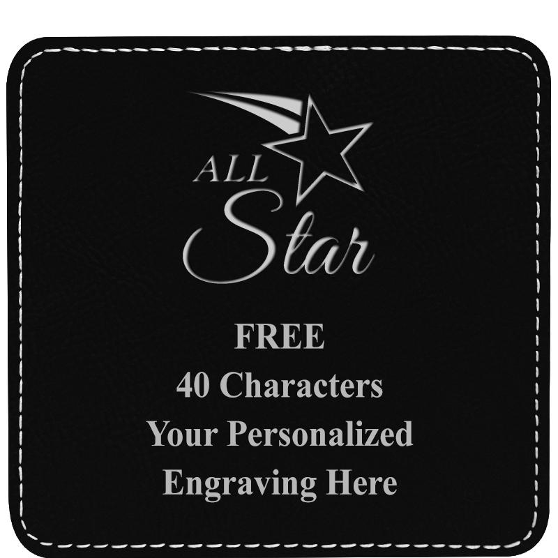 4" COASTER LEATHERETTE