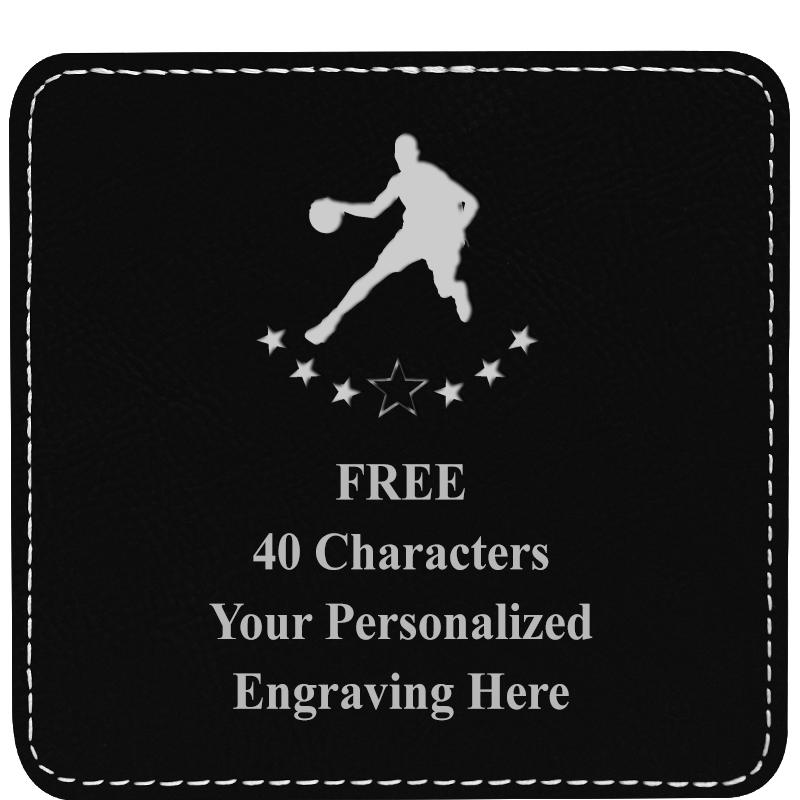 4" COASTER LEATHERETTE