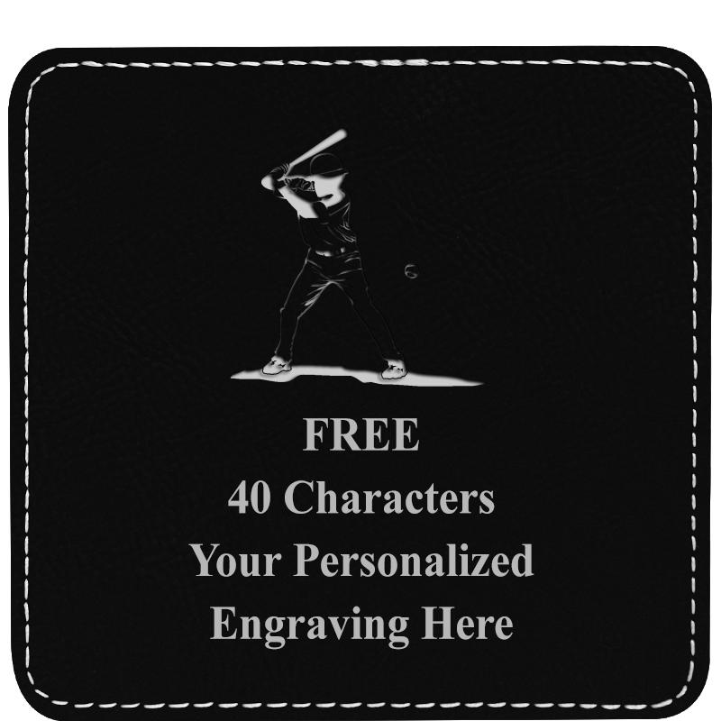 4" COASTER LEATHERETTE