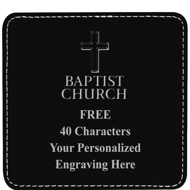 4" COASTER LEATHERETTE