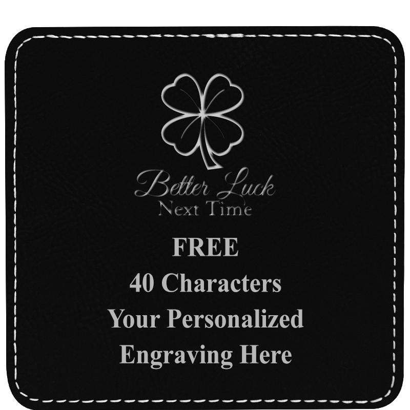 4" COASTER LEATHERETTE