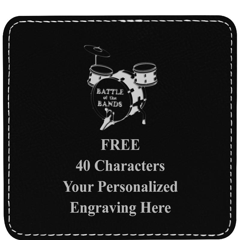 4" COASTER LEATHERETTE