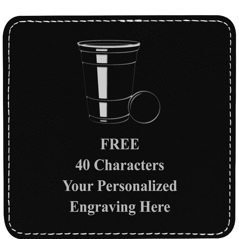 4" COASTER LEATHERETTE