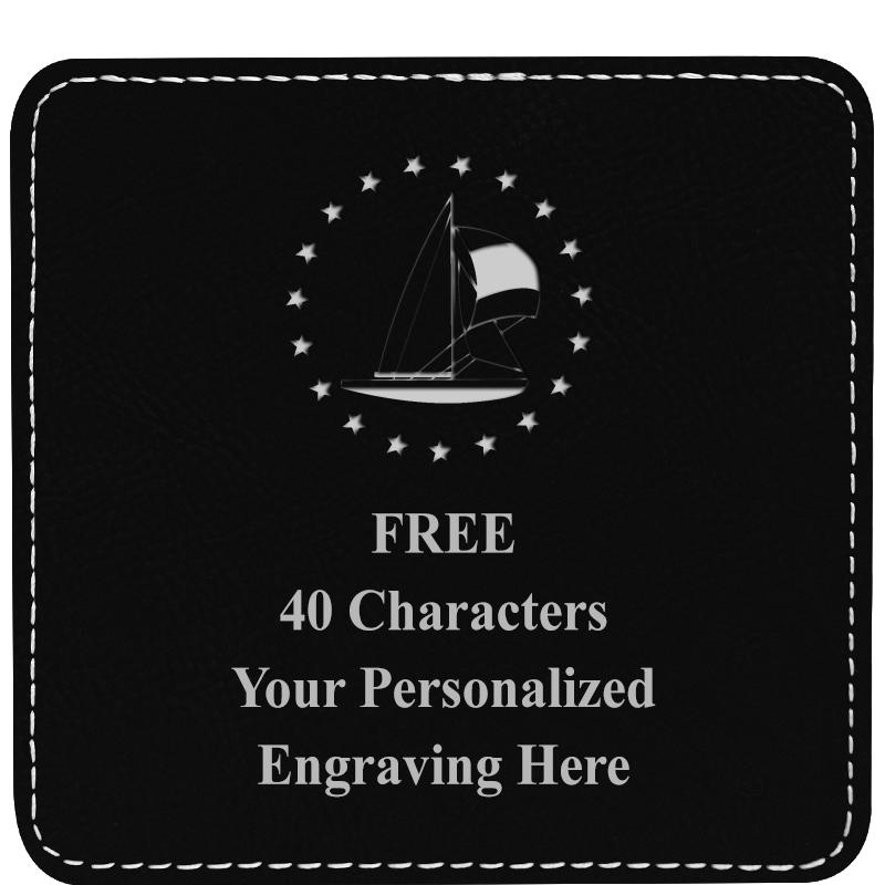 4" COASTER LEATHERETTE