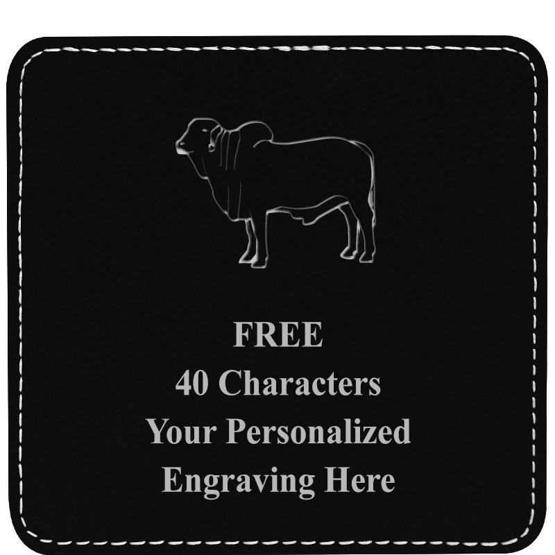 4" COASTER LEATHERETTE