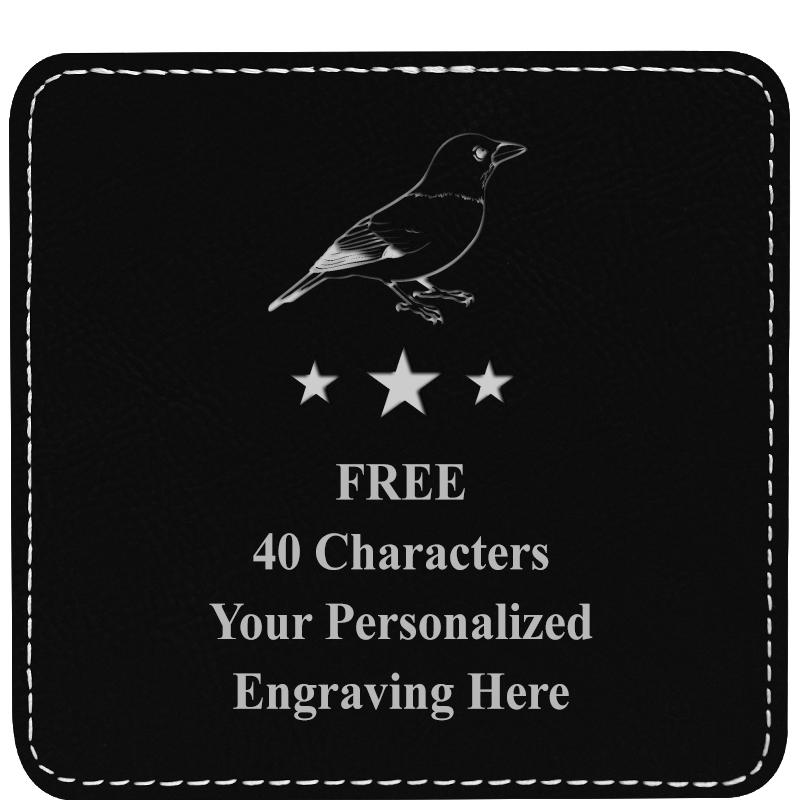 4" COASTER LEATHERETTE