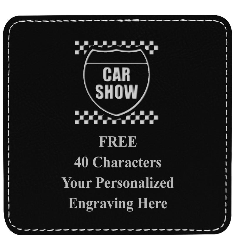 4" COASTER LEATHERETTE