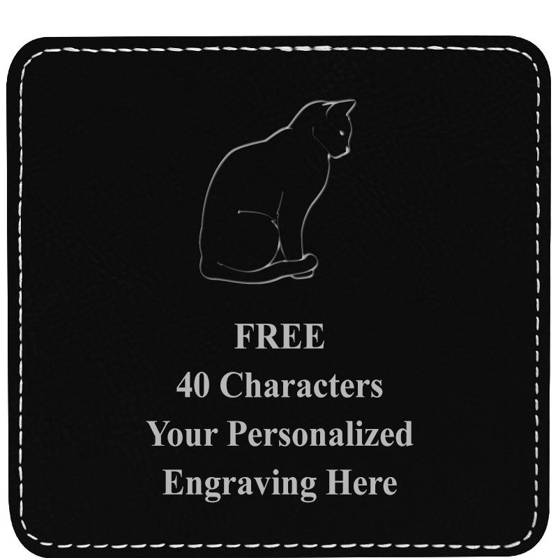 4" COASTER LEATHERETTE