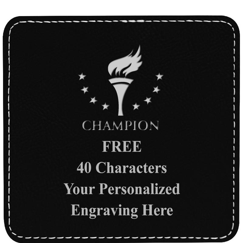 4" COASTER LEATHERETTE