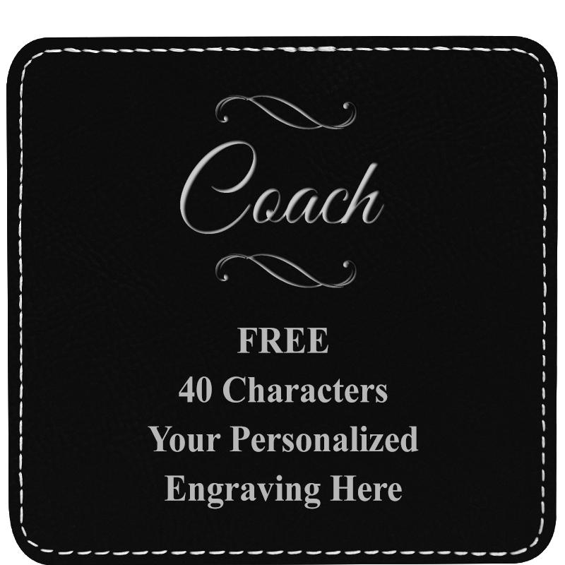 4" COASTER LEATHERETTE