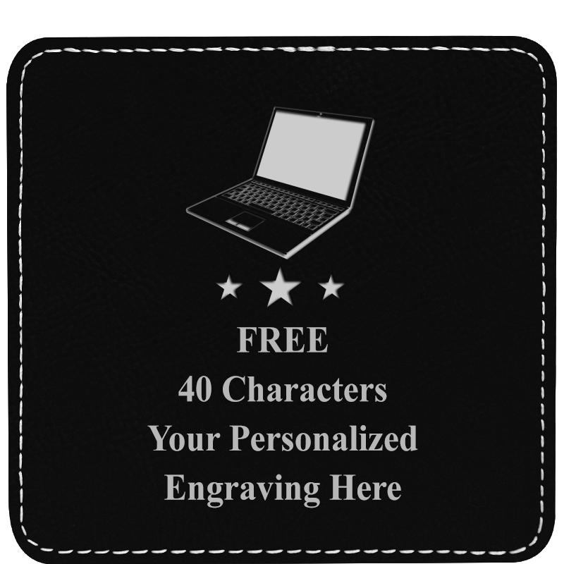 4" COASTER LEATHERETTE