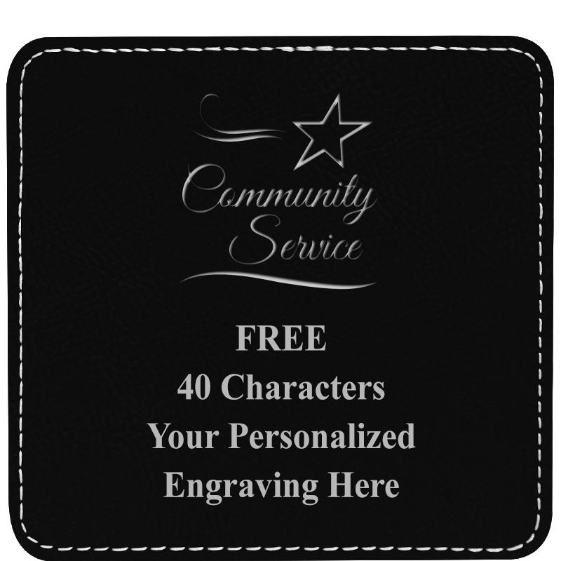 4" COASTER LEATHERETTE