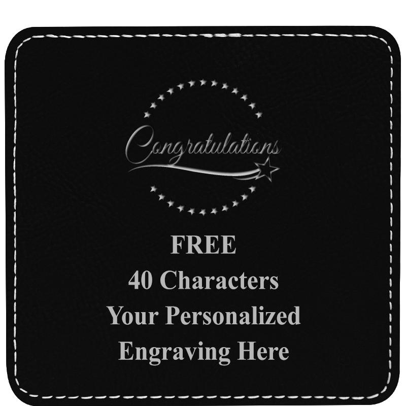 4" COASTER LEATHERETTE