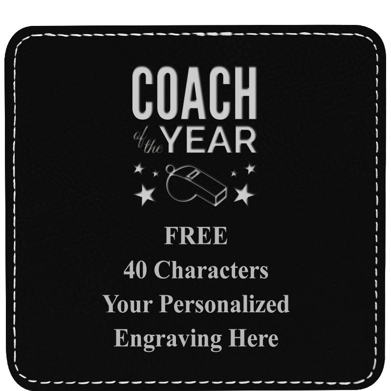 4" COASTER LEATHERETTE