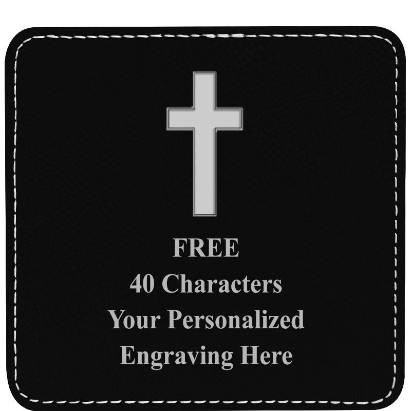 4" COASTER LEATHERETTE