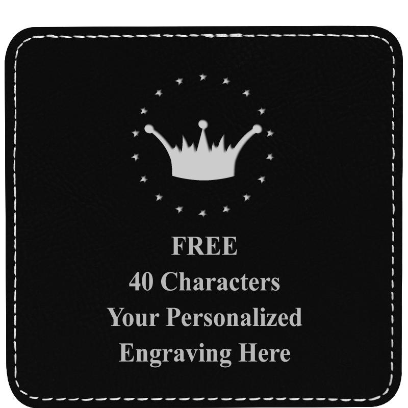 4" COASTER LEATHERETTE