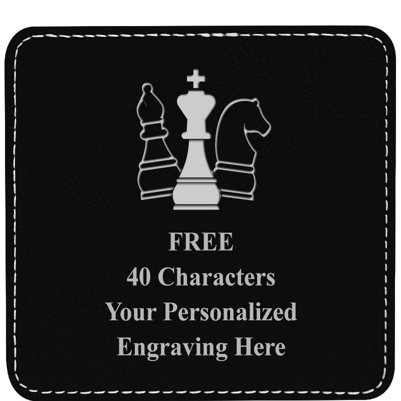 4" COASTER LEATHERETTE