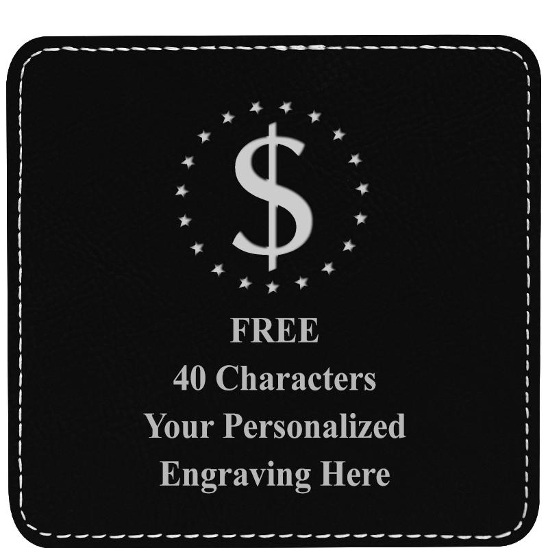 4" COASTER LEATHERETTE