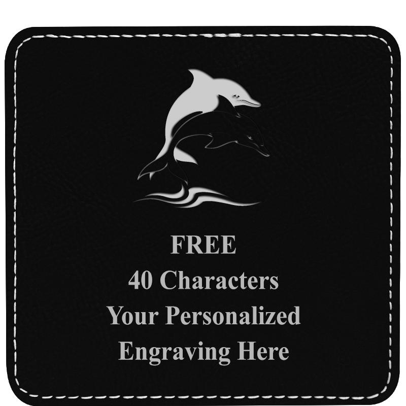 4" COASTER LEATHERETTE