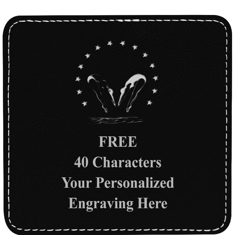 4" COASTER LEATHERETTE