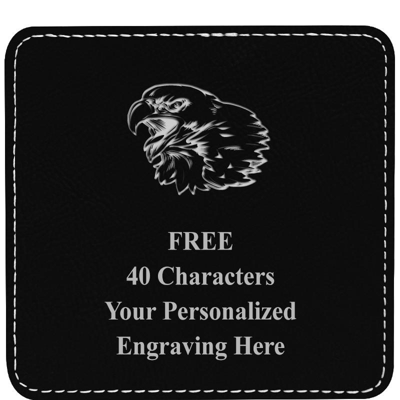 4" COASTER LEATHERETTE