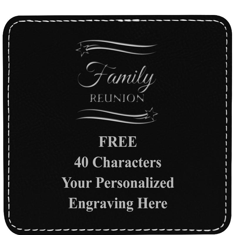 4" COASTER LEATHERETTE