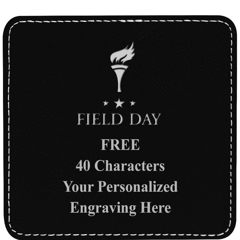 4" COASTER LEATHERETTE