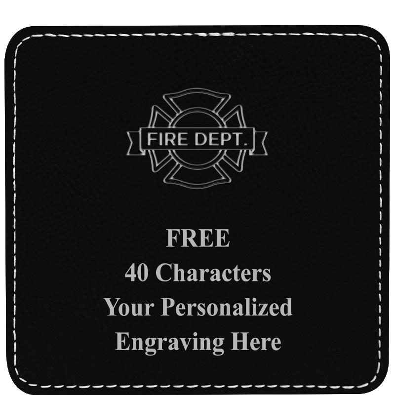 4" COASTER LEATHERETTE